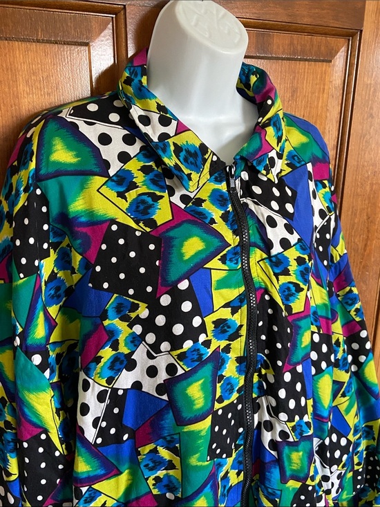 Vintage / CPA Other - Vintage 80’s 90’s Vegas Retro Full Zip wind breaker jacket Size Large Statement